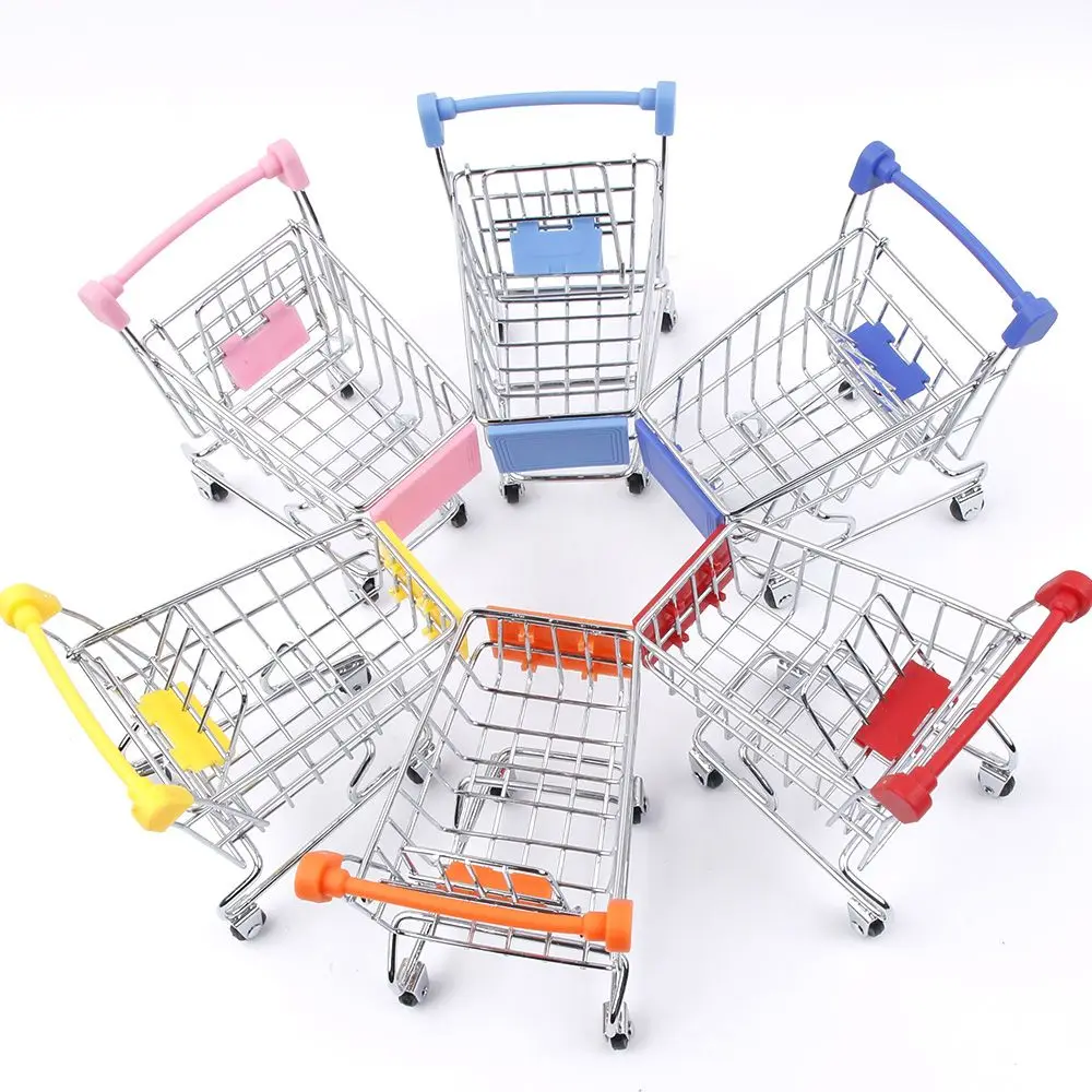 1 шт. тележка для магазина|mini supermarket|mini storage baskettoy basket |