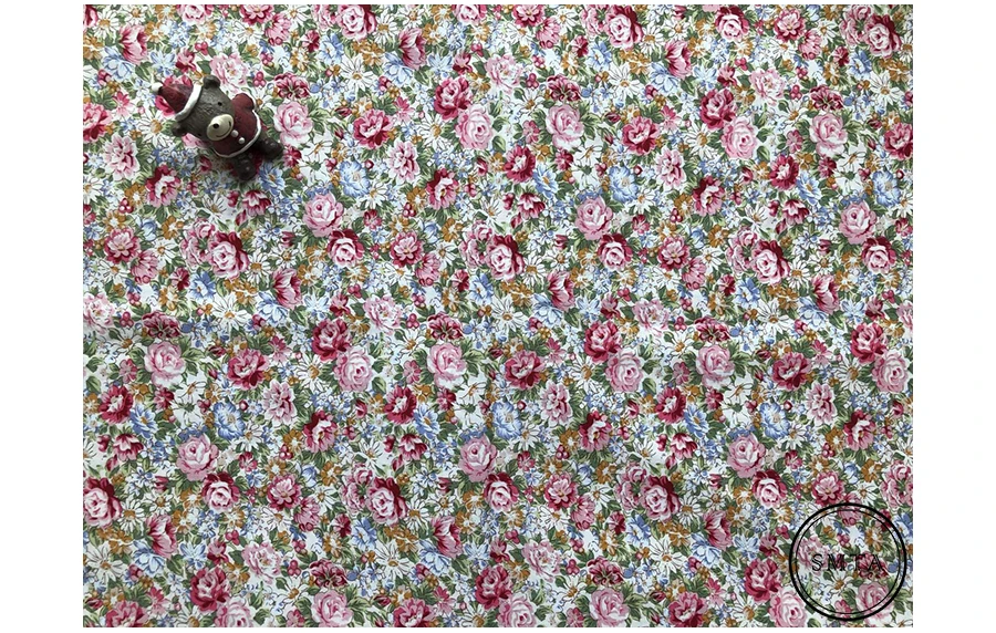50*145 см цветочный из хлопчатобумажной ткани счетчики для детей infantiles платья подушки одеяло постельные принадлежности Простыня швейная ткань материал D30