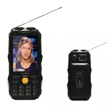 3.2 “TKEXUN Q8 mobile Téléphone Avec la Banque D’alimentation Analogique TV Double Carte SIM Principal de Double Lampe de Poche Q8 Russe téléphone portable