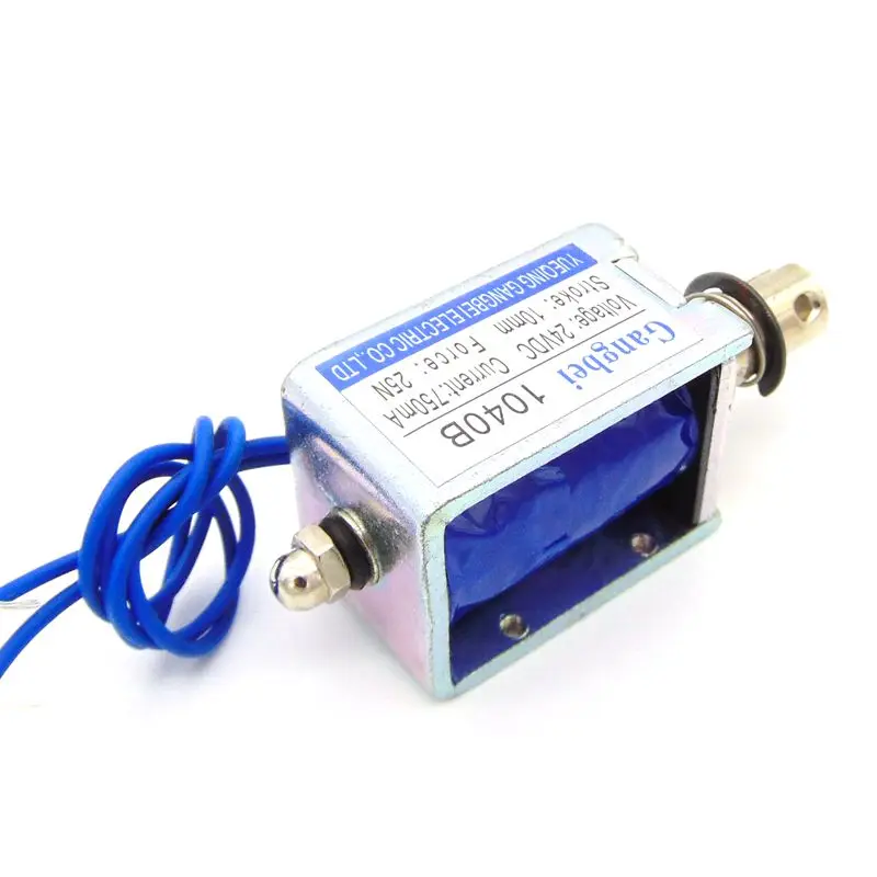 gangbei 1040B Wholesale DC12V 24V Force 25N travel 10mm Pull Type Linear Solenoid Electromagnet