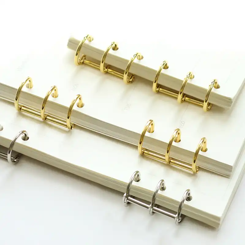 2Pcs Retro Metal Loose Leaf Book Binder Hinged Ring Binding Rings