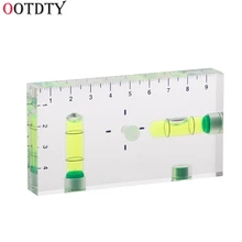 Ootdty alta precisão transparente dois sentido nível magnético bolha mini nível de espírito