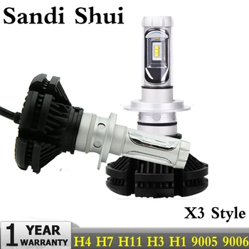 

Car Headlight Bulbs LED H4 H7 H11 H1 H3 880 881 9004 9005 9006 H13 ZES LED Hi-Lo Beam DC 12V 24V 50W Headlamp Front Fog Lights