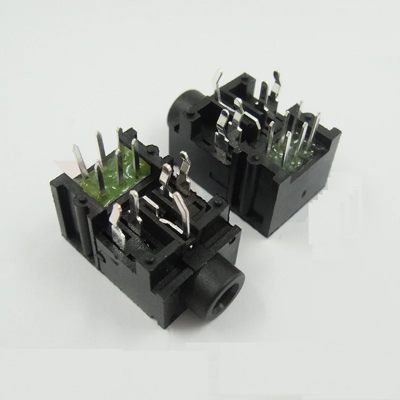 1000pcs Phone Jack 3.5mm 11 contact 3 Conductor Stereo Audio Socket 3