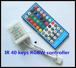 4 шт./лот 40key ИК LED RGBW контроллер, DC12-24V вход, 2A * 4 канала на выходе