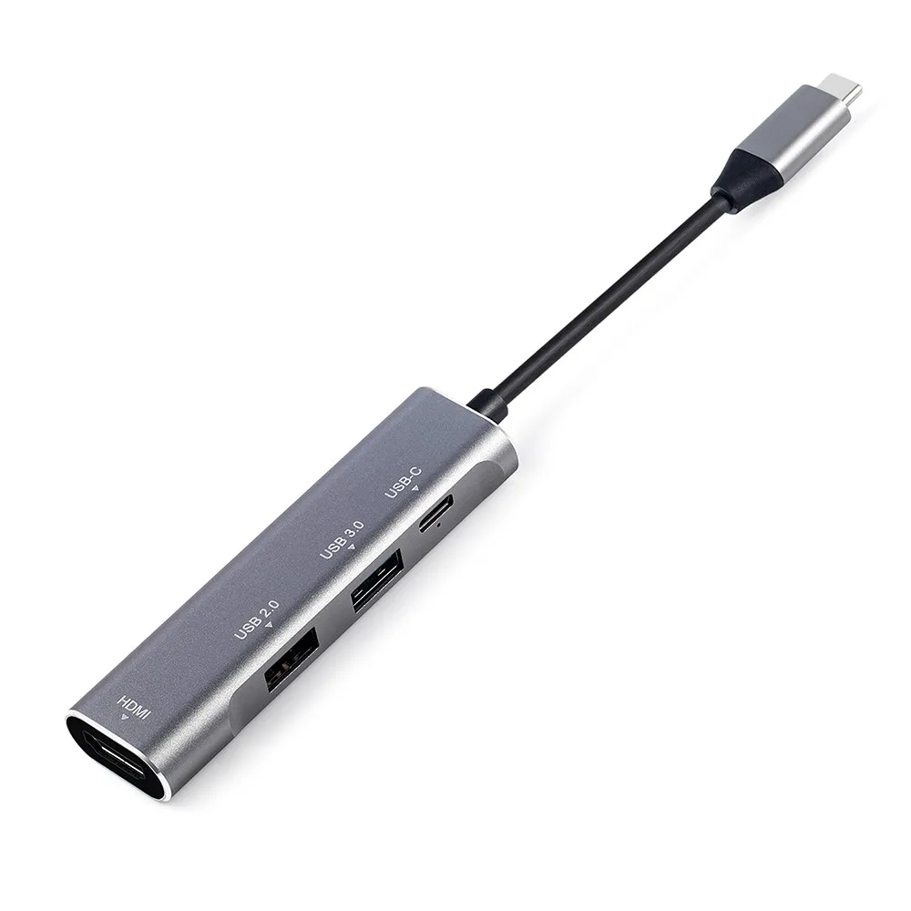 4 в 1 USB-C концентратор HDMI+ type-C+ USB3.0+ USB2.0 USB C концентратор многопортовый адаптер USB-C интерфейс концентратор для Xiaomi samsung Планшеты ноутбуки