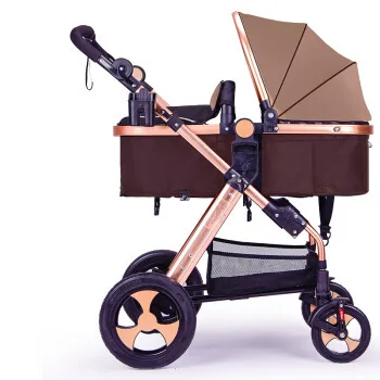

High landscape stroller ultra light portable can sit reclining folding shock absorbers can be on the plane children's trolley