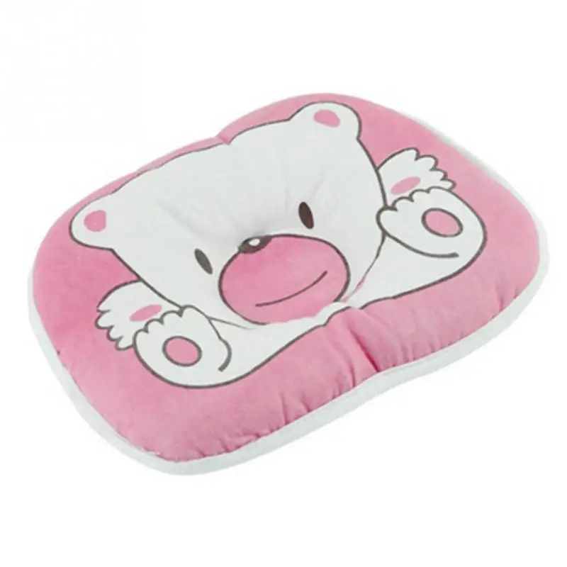 

Newborn Infant Baby Bear Pattern Pillow Sleeping Support Prevent Flat Head Cushion Plush Animal Shape Cute Soft Pillow