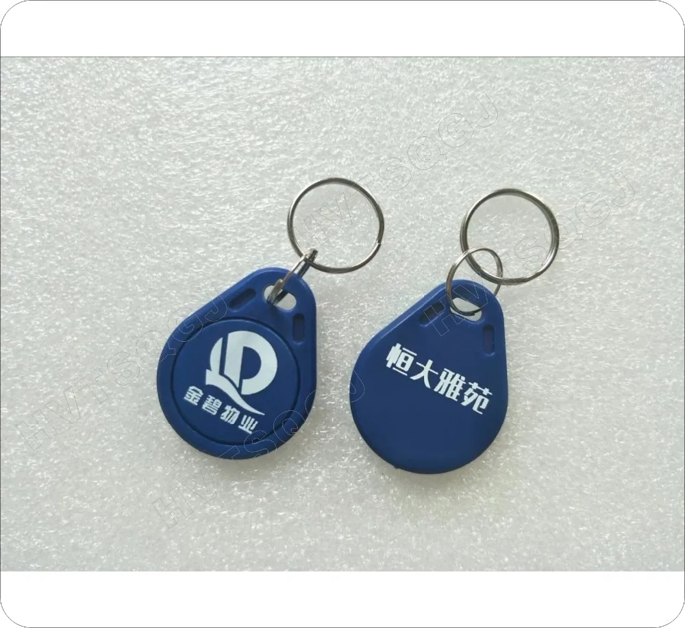 

print keyfobs keychain1000pcs 13.56Mhz RFID Tag Token Keyfob M1 S50 IC NFC tag Keychain key tags with silk screen