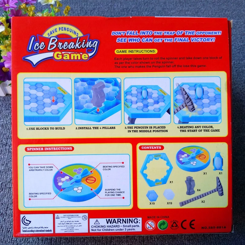 Интерактивный изделия для крошения льда спасти пингвина ловушка родителей Для детей веселые игры активировать Развлечения игрушка пингвин Ловушка с коробкой ZG007