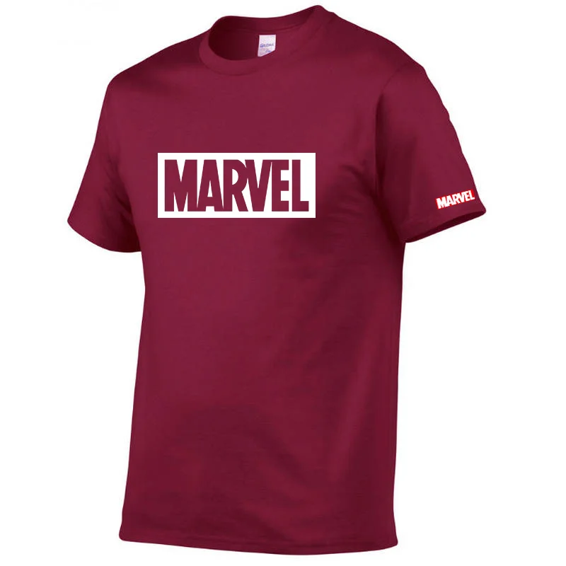 New Fashion MARVEL print t Shirt men cotton short sleeves Casual t