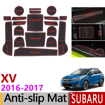 

Anti-Slip Gate Slot Mat Rubber Cup Coaster for Subaru XV 2016 2017 Facelift Crosstrek WRX STI Accessories Stickers Car Styling