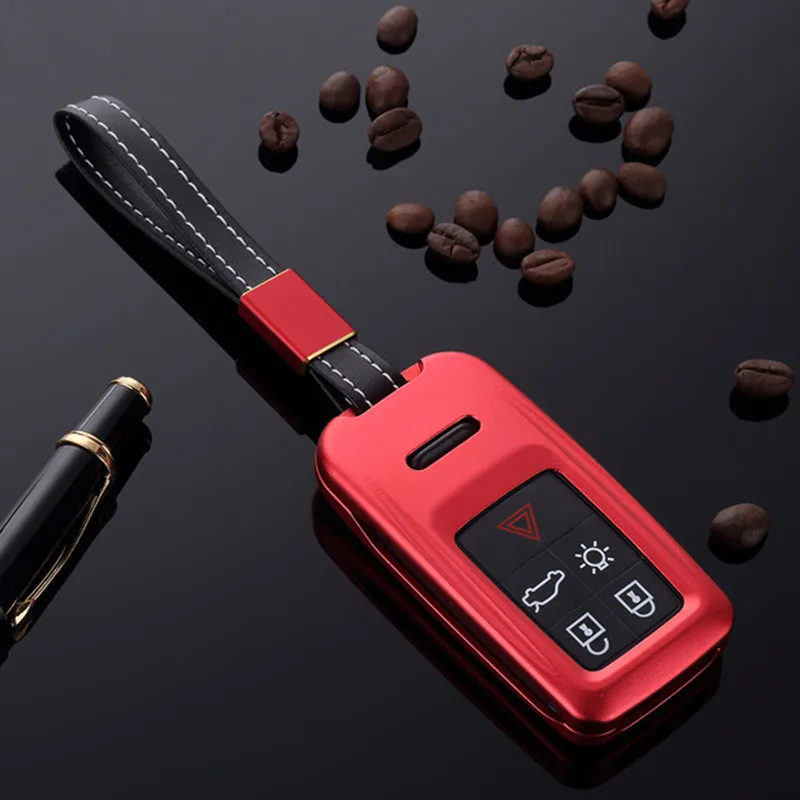 

Aluminum Alloy Car Remote Key Case Shell Cover Car Styling Key Cover For volvo xc60 xc90 v60 s60 c70 v40 Car accessories