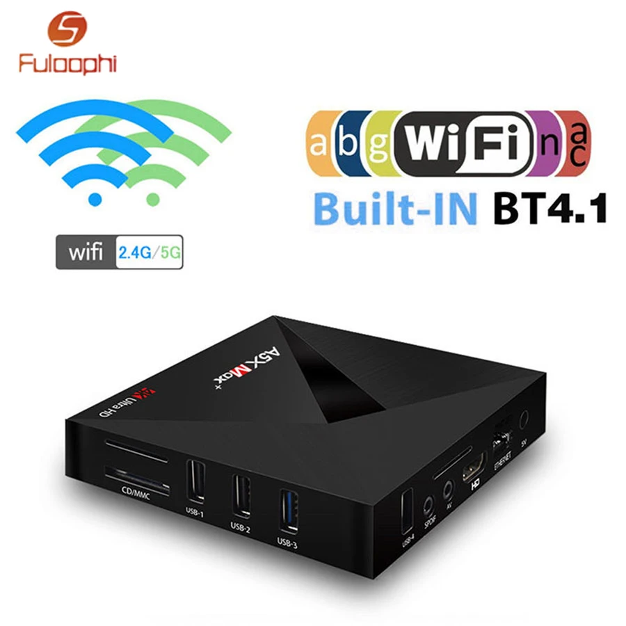 

A5X Max+ TV Box Android 7.1 RK3328 Quad-Core Bluetooth Smart 2.4G 5G Dual WiFi Media Player A5X Max Plus Set-top Boxes