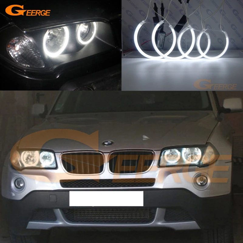 

For BMW E83 X3 2003-2010 headlight Excellent Quality angel eyes Ultra bright illumination CCFL Angel Eyes kit Halo Ring
