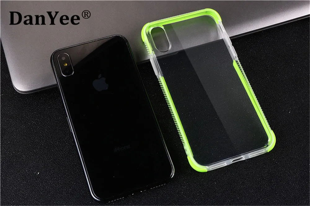 

DanYee Plain Transparent Silicone Case For iPhoneX High Quality Back Cover Anti-knock Anti-scratch
