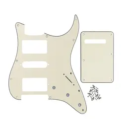 Новый набор HSH Guitar pick guard pick Guard задняя пластина и винты для Strat гитары запчасти крем 3 слоя