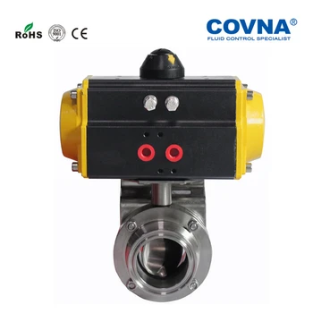 

19mm Sanitary Pneumatic Butterfly Valve Spring Return Food Grade Stainless Steel Sanitary Pneumatic Clamp Butterfly Valve