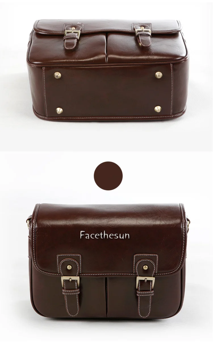 Vintage PU Leather camera shoulder bag KM001-14