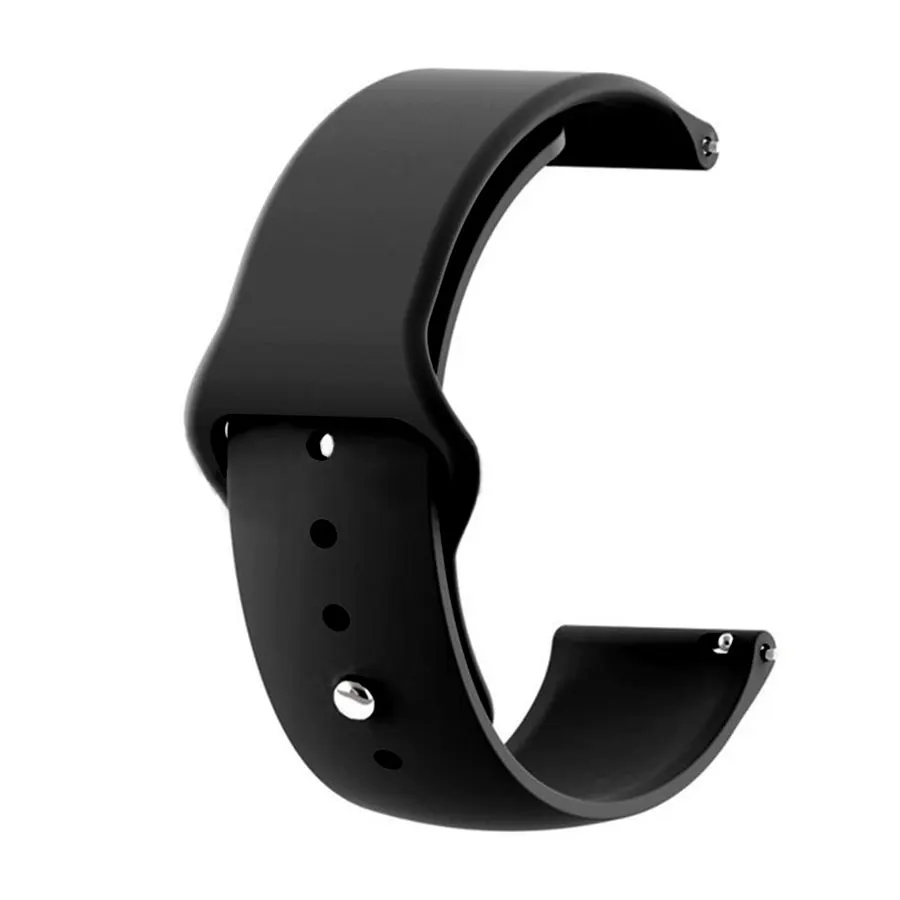Яркие силиконовые часы ремешок для samsung Шестерни S3 HUAWEI Smartwatch/20 мм/22 мм ТПУ спортивные ремешки Браслет для смарт-браслета AMAZFIT - Цвет ремешка: Black