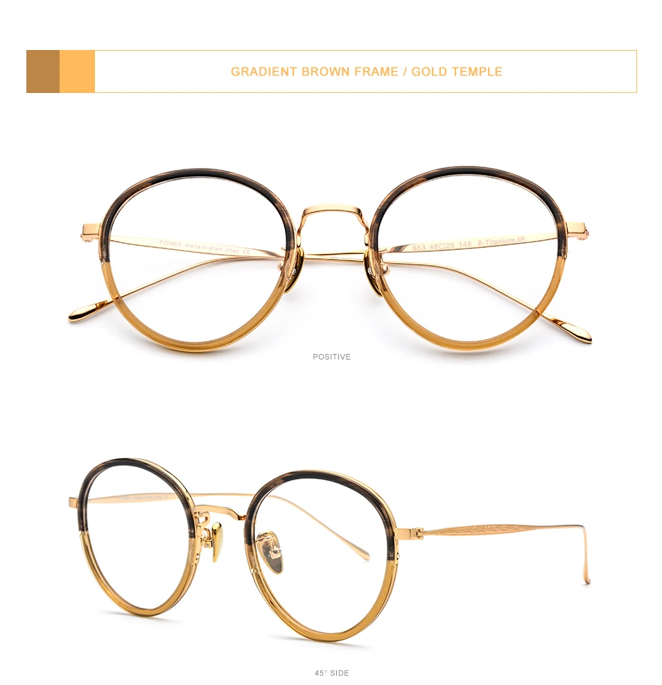Ацетат B титановая оправа для очков женские новые винтажные круглые оптические очки для близорукости мужские очки по рецепту 853