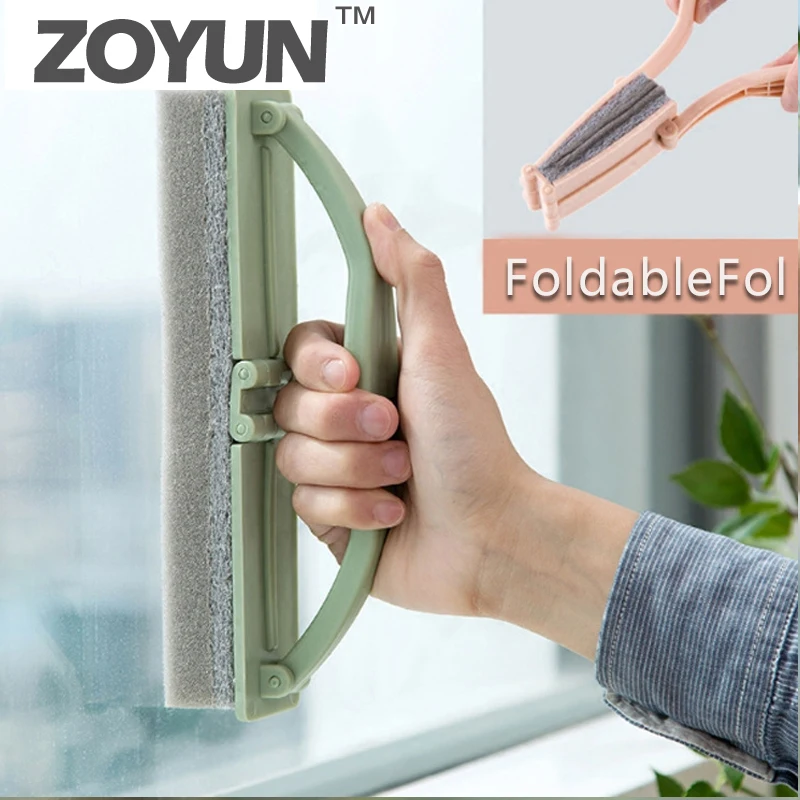 

Multifunctional sponge wiper handle cleaning brush foldable magic sponge bathroom bathtub brush kitchen tile cleaning brush