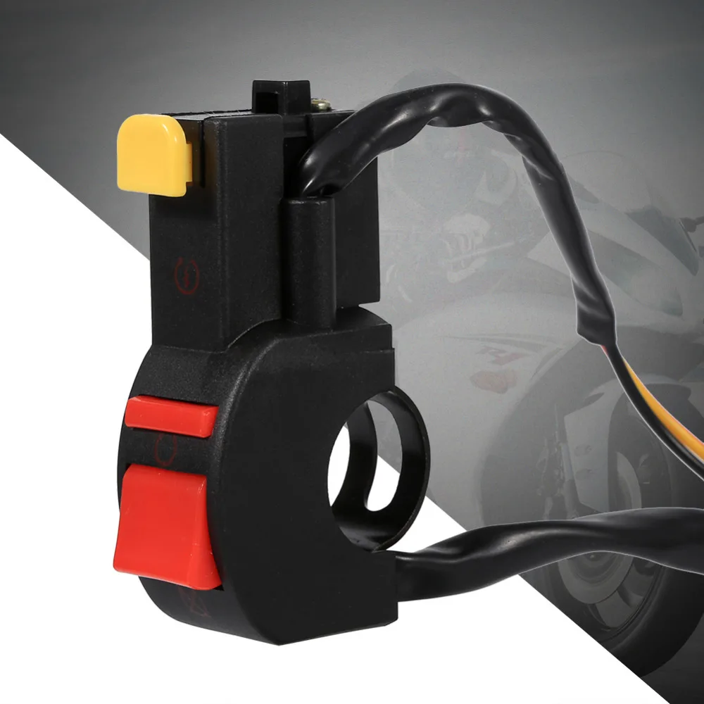 Fog Light Switch 7/8" Handlebar ON/OFF Button Headlamp Horn Flameout