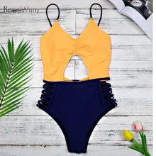 Сдельный купальник с высоким вырезом, женский сексуальный купальник, женские купальники из кусков, открытые купальники, Бразильская пляжная одежда, 3054