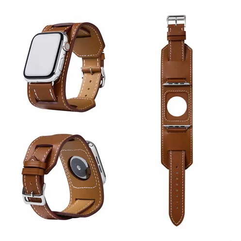 

38mm 42mm Leather Wristband for Apple Watch Band 44mm 40mm Bracelet Strap for iWatch 4 3 2 1