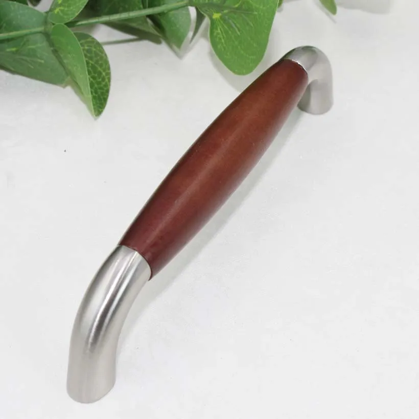 

128mm modern simple wooden furniture handle stain silver kitchen cabinet drawer pull 5" brushed nickel dresser door handle BSN