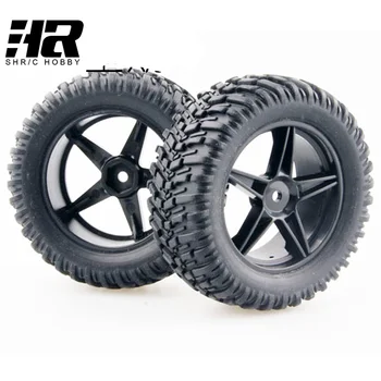 

2PCS RC 1/10 carTire width 40MM The tire diameter 90MM Plastic Wheel Rim and Rubber Tires for Monster Truck RC Car 12mm Hub