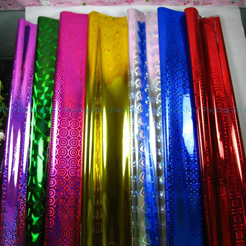 100sheets/pack 70x50 cm Holographic wrapping paper metallic gift