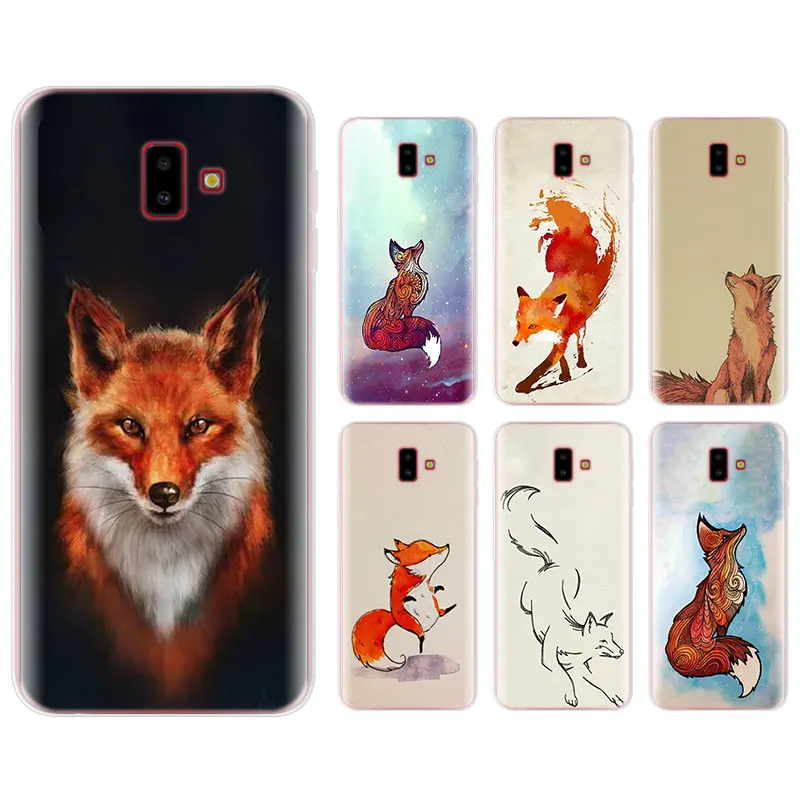 

art fox Silicone case for Samsung Galaxy J4 J4+ J6 J6+ J7 J8 2018 J2 J3 J5 J4 J6 Plus TPU Soft Phone case