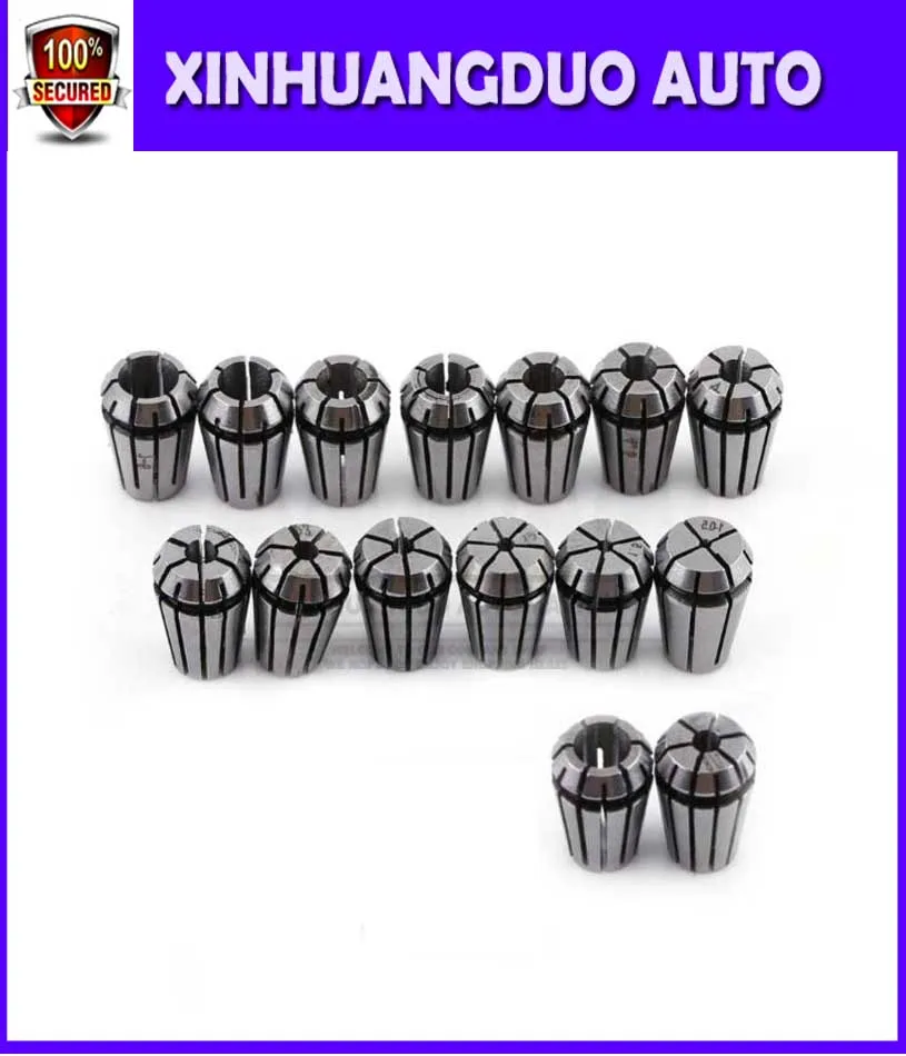 15 Pcs ER11 Collet chuck cnc Spindle ER11 Collet lathe tool holder Pinza set from 1-7MM for CNC milling lather too