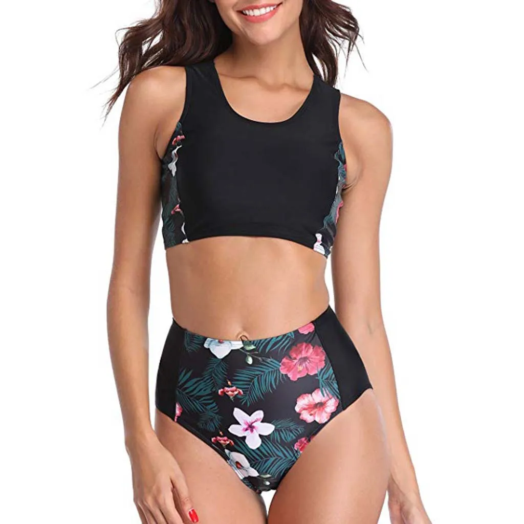  2019 Summer swimsuit cross-border dedicated to the new printing vest sexy bathing suit beach swimwe
