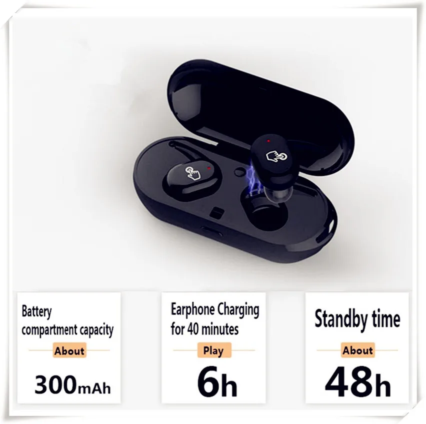 Livraison gratuite ipx5 tactile TWS Écouteur Mini Stéréo Sport Écouteurs