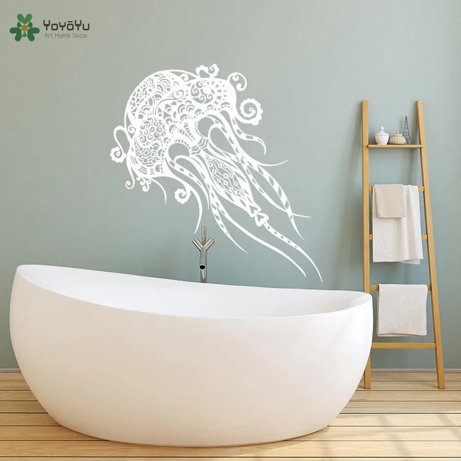 

YOYOYU Wall Decal Mandala Jelly Fish Animal Wall Stickers Bathroom Modern Design Home Decor Removable DIY Kids Nursery Art CY378