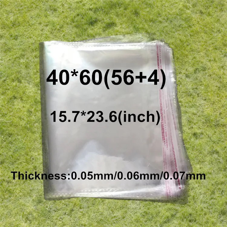 100 X 40 60cm Clear Plastic Opp Self Adhesive Bag With Resealable Many Sizes Available Clothes Bags Gift Bags Wrapping Supplies Aliexpress