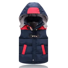 Winter Boys Vest Kid Waistcoats Boy Contrast Color Down Coat For Kids Horn Button Boy Outwear Autumn Baby Vest Warm Hooded Coat Winter Boys Vest Kid Waistcoats Boy Contrast Color Down Coat For Kids Horn Button Boy Outwear Autumn Baby Vest Warm Hooded Coat