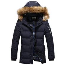 2018 Thicken Warm Winter Duck Down Jacket for Men Fur Collar Parkas Hooded Coat Plus Size