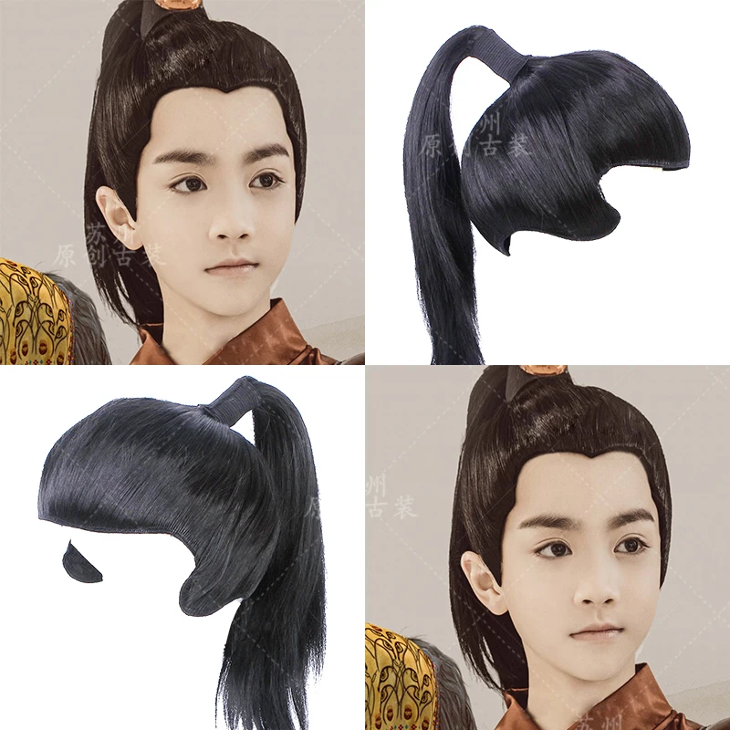 Multi Designs Ancient Chinese Sword Men Little Boy Hair Wig for TV Play or Stage Performance Cosplay False Beard