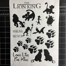 Король Лев Акуна MATATA Simba домашний декор наклейка на стену автомобиль мобильный телефон виниловая наклейка s детские наклейки для украшения комнаты L132