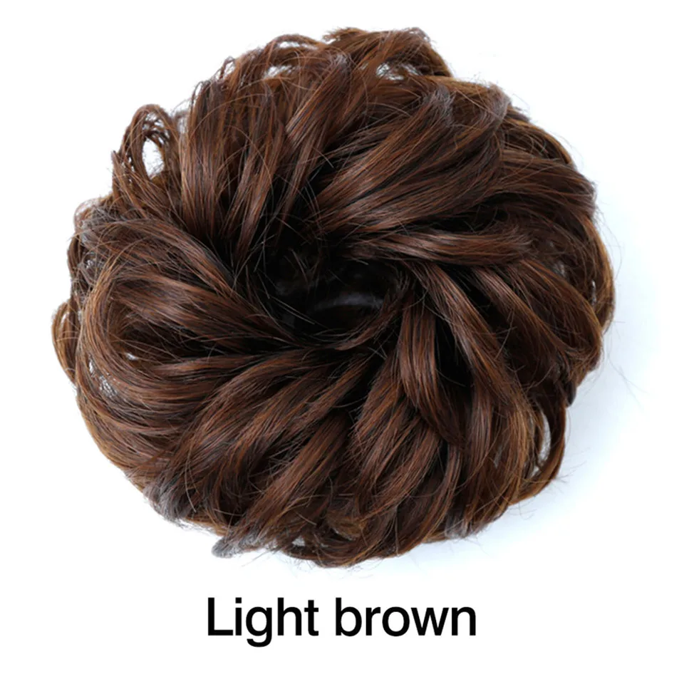 JINKAILI Curly Chignon Hair Tails Natural Fake Hairpieces Women Hairstyles Heat Resistant Synthetic Hair Pieces Hair For Women