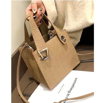 

alligator genuine leather totes bag Medium size cow leather shoulder bags crocodile leather crossbody bags