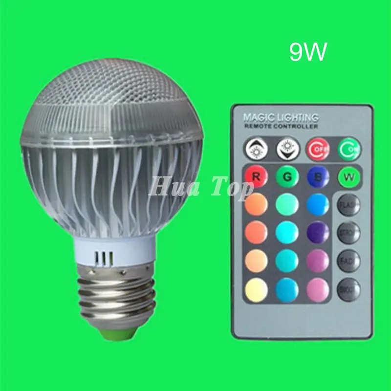 

5Pcs RGB Dimmable 9W 18W lampadas Remote Contol 15 color LED Bulb E27 Wide voltage 85-265V night spotlight Christmas magic lamps