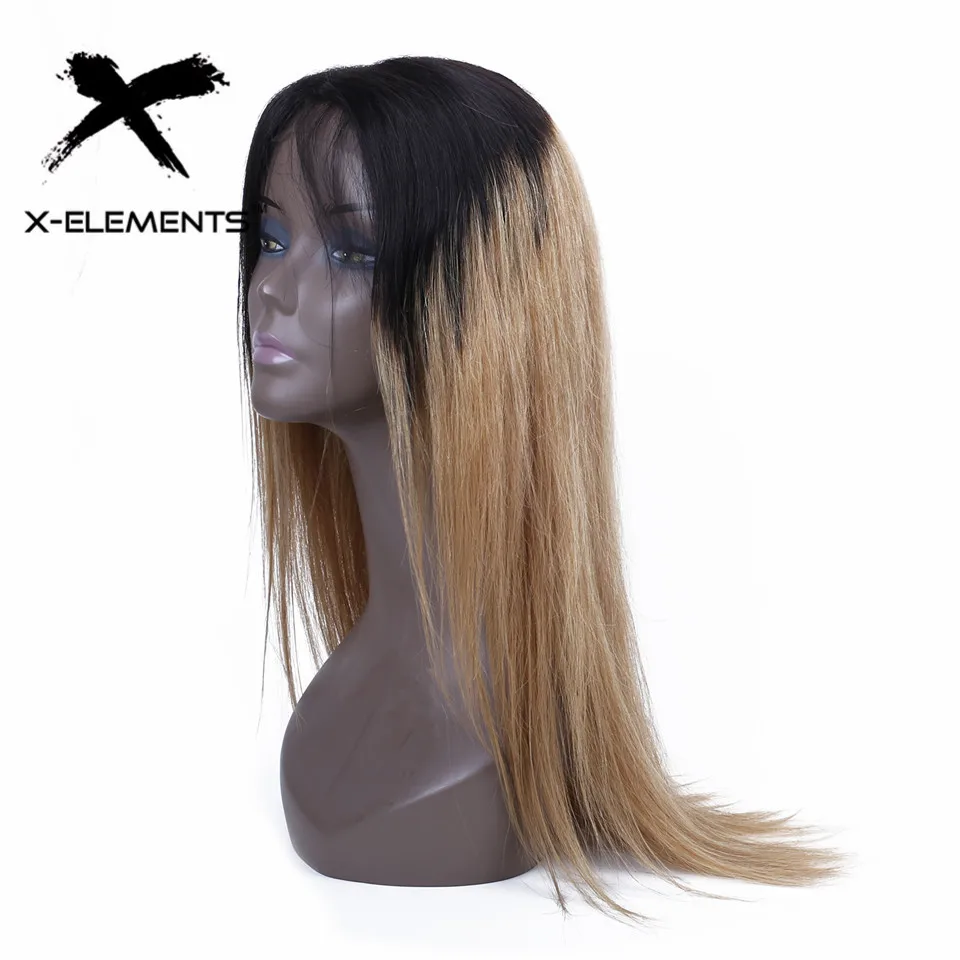 Бразильские прямые парики из натуральных волос на шнурках с волосами для детей 4x4 парик для волос Remy Ombre блонд человеческие волосы парики для женщин