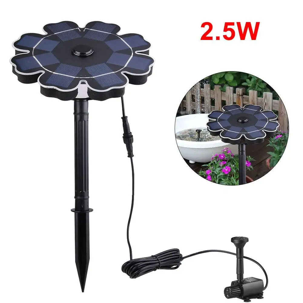 

2.5W Ground Solar Fountain Pump Waterproof Solar Panel with Submersible Pump for Outdoor Bird Bath Garden Fountain Dropshipping