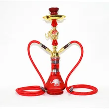 Двойной шланг водопровод Дым горшок животных моделирование дешевая цена стекло кальян для дома или бара