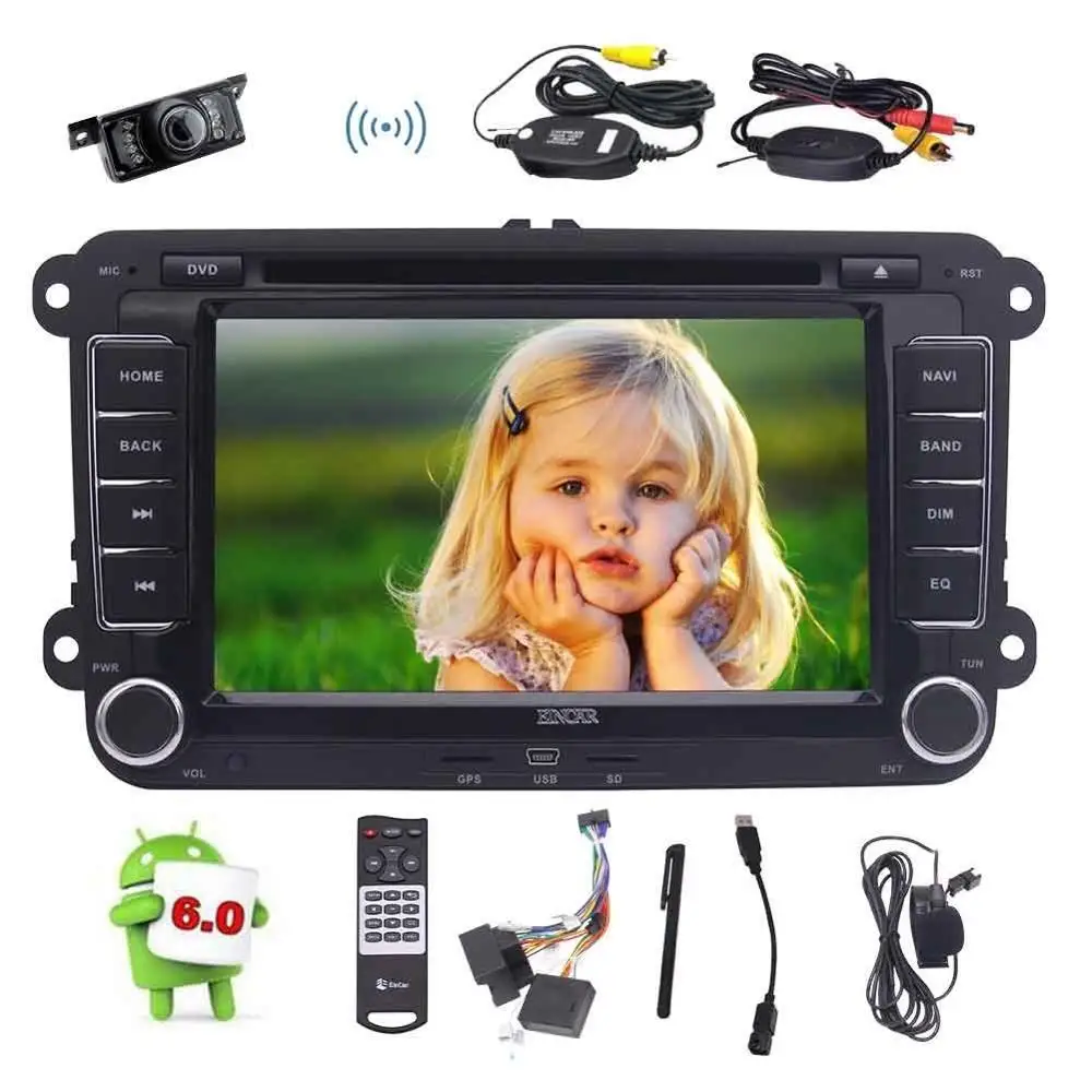 7 ''Android 6.0 4 ядра Стерео DVD плеер двойной DIN в тире автомагнитол GPS навигации +