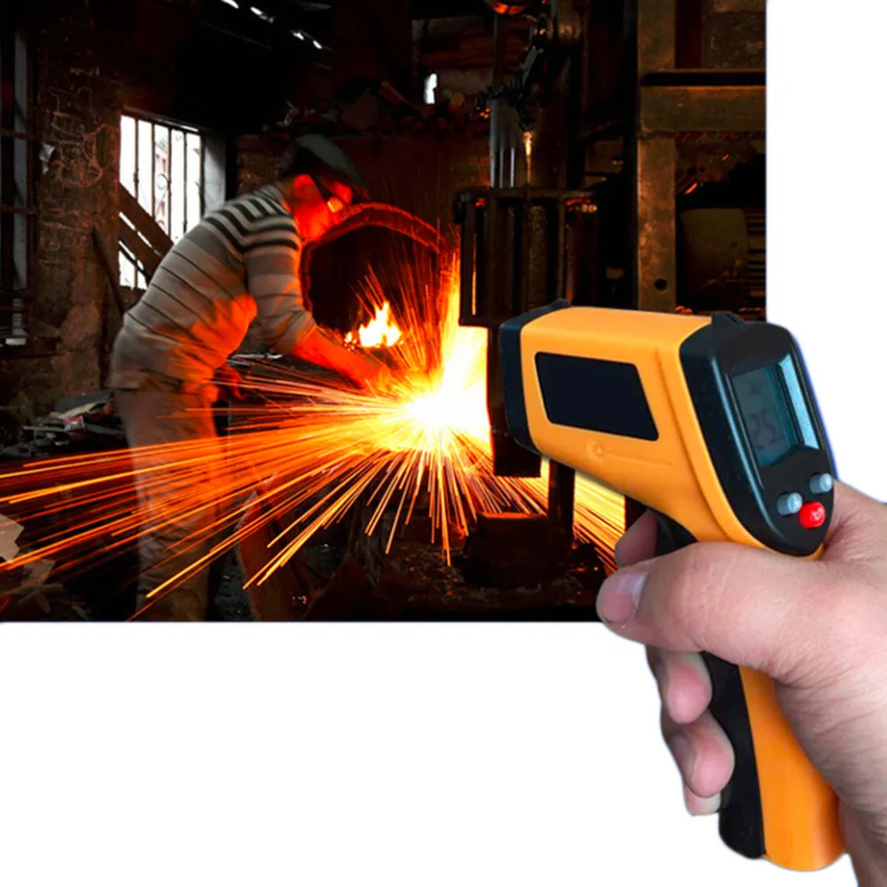 

1pc GM320 Laser LCD Digital IR Infrared Thermometer Temperature Meter Gun Point -50~380 Degree Non-Contact Thermometer Wholesale